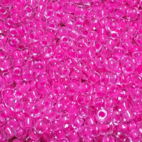 neon pink seed beads